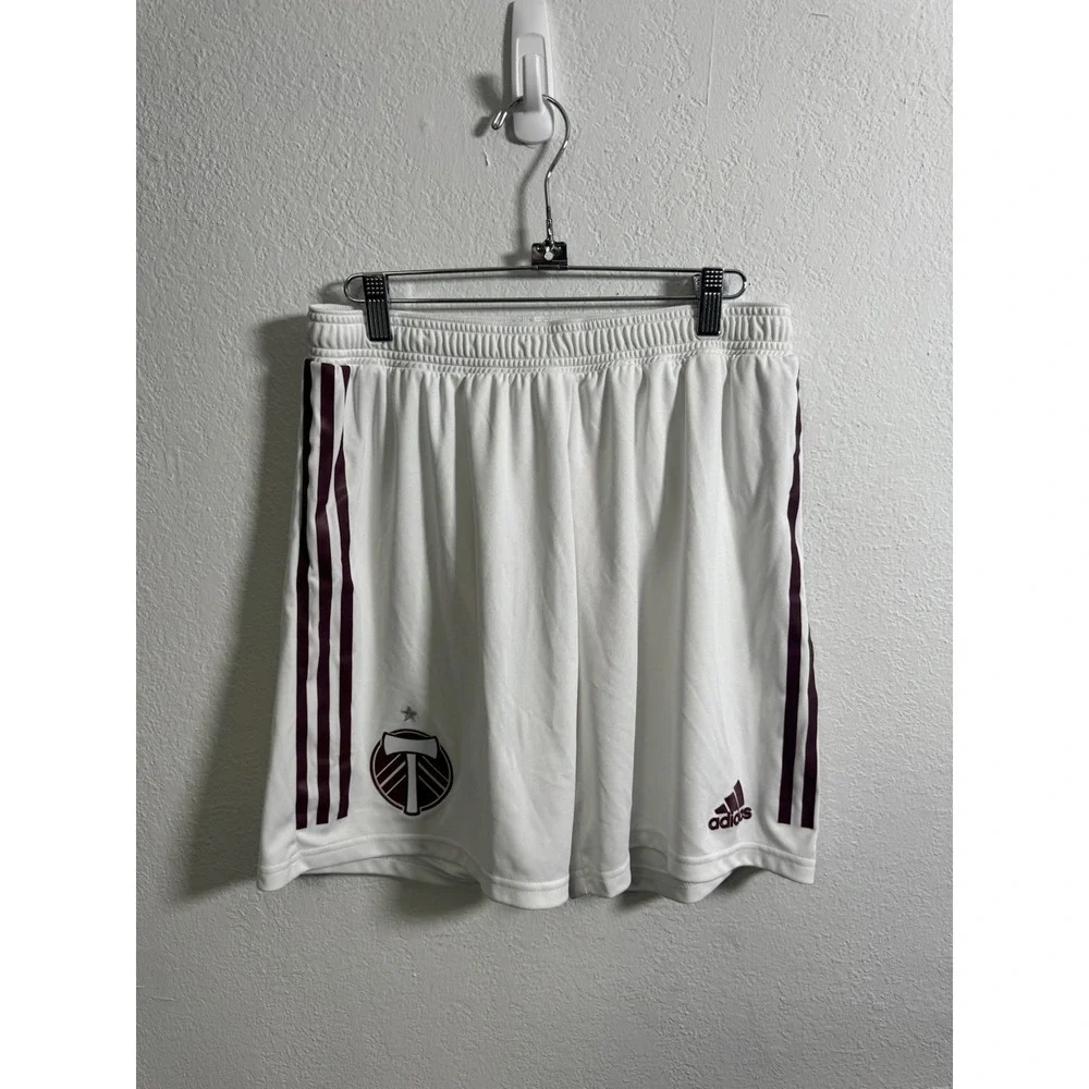 Adidas Portland Timbers‎ Shorts Mens Large L White Player Issued Game Unused #11